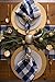DII Buffalo Check Collection, Classic Farmhouse Table Runner, 14x72, Navy & Cream