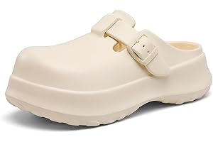 Tmaza Women’s Platform Clogs with Non-Slip Sole Slip On Gardening Sandals