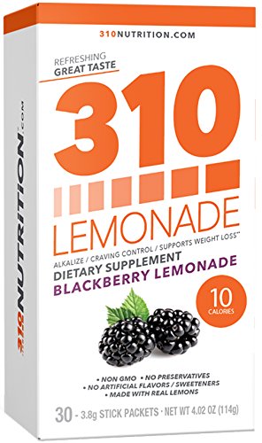 310 Lemonade Blackberry - Slimming Lemonade Helps Restore PH Balance to Your Body Sugar-Free and Caffeine-Free Water Enhancer Beverage Includes 30 Individual Servings