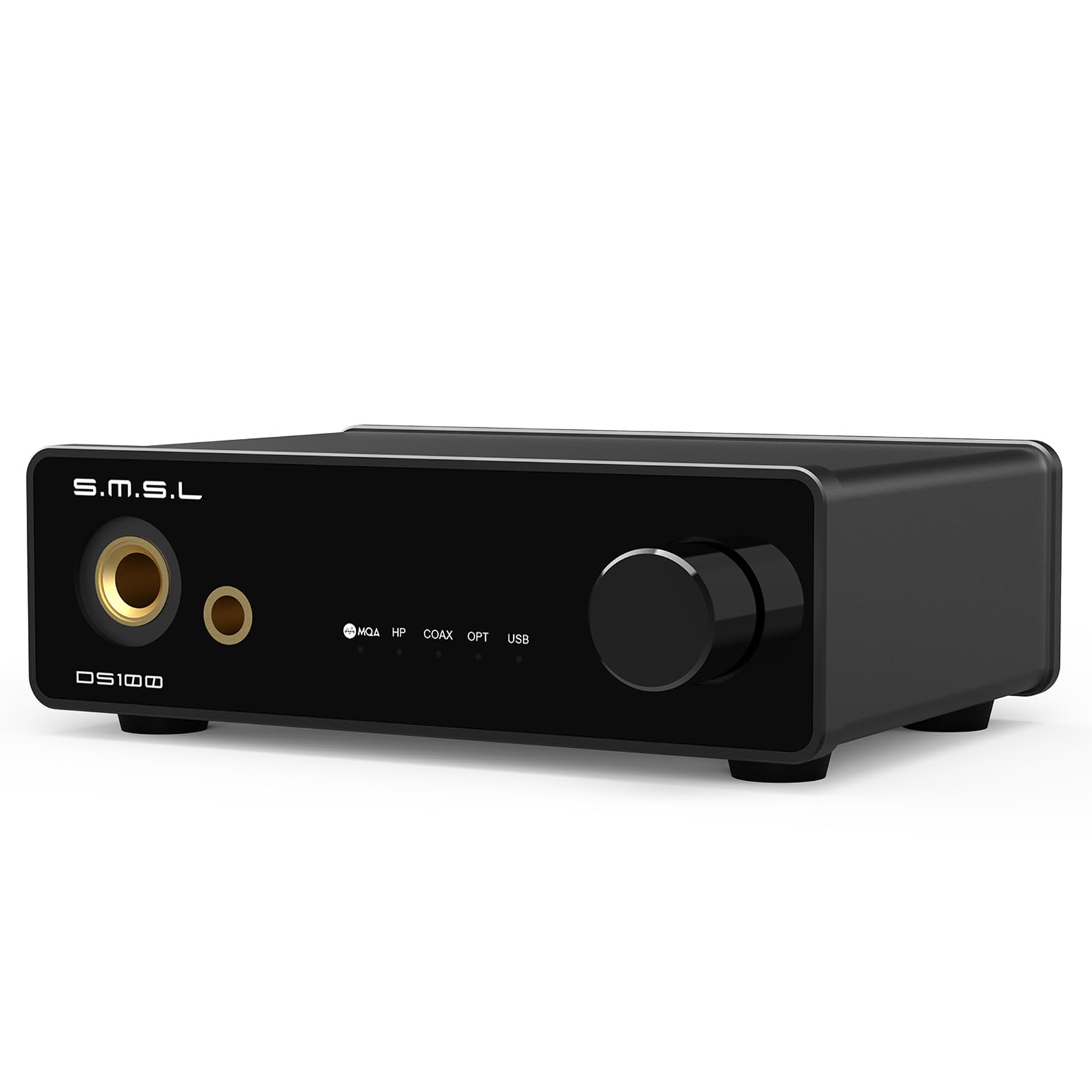 SMSL DS100 MQA DAC Headphone Amp with CS43131 Chip for PC Mini Stereo Headphone Amplifier Combo USB Optical Coaxial to RCA 6.35mm & 4.4mm Headphone Output XU316 768kHz/32Bit DSD256 Audio Decoder
