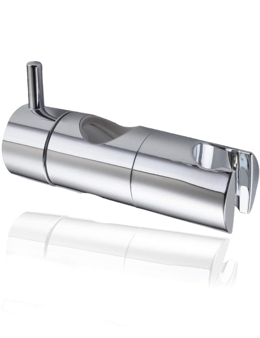 Shower Head Holder Clamp Bracket Adjustable , On Wall Mount Shower Bracket, Slider Clamp Holder Bracket, Chrome Plated (22mm, Silver)