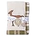 Trend Lab Deer Lodge Framed Coral Fleece Baby Blanket, Cream