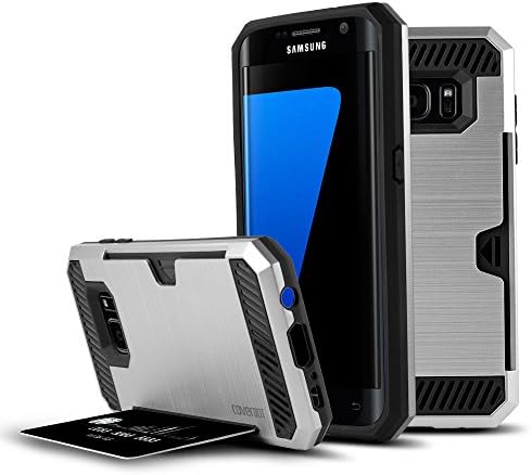 Galaxy S7 Case, CoverBot Galaxy S7 PocketBook Dual Protective Credit Card Case [Card Slot][Drop Protection] for Samsung Galaxy S7 - SILVER