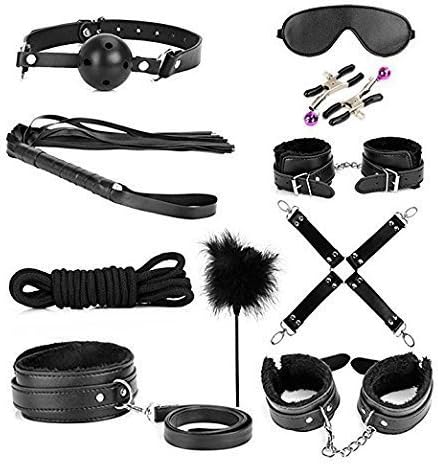 10 Pcs Cosplay Choker Collar and PU Leather Women y Night Mask Costume Set