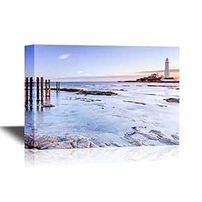 Canvas Wall Art - Low Tide at The Causeway Towards St. Mary