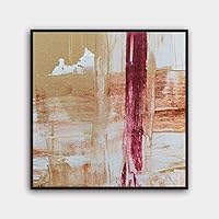 Framed Canvas Wall Art Abstract Color Painting Canvas Prints Home Artwork Decoration for Living Room,Bedroom - 16x16 inches