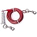 MFPS Favorite Tie Out Cable for Dogs, 30-feet, 3 Colors (Red)