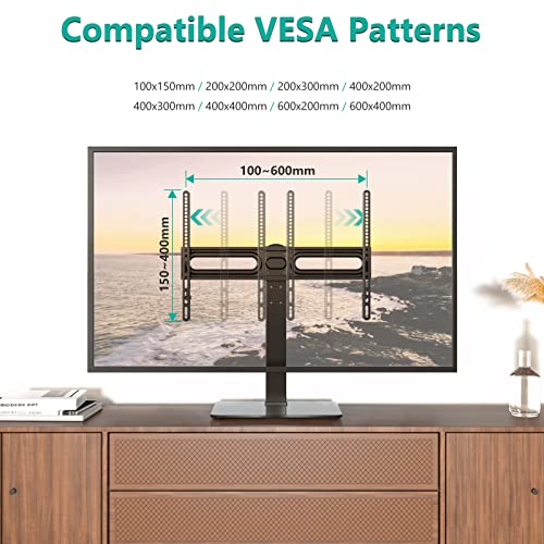 WALI Universal TV Stand, Table Top TV Stand for 37 to 70 inch LCD LED