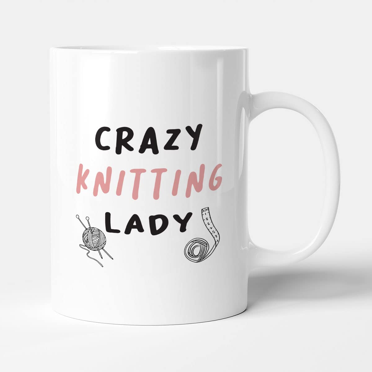 Victorian Printing Co - Crazy Knitting Lady - Funny Gift Mug, Ceramic, 11fl.oz.