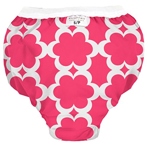 Kushies Baby Waterproof Training Pant (33-38 Pounds), Fuchsia Modern Flowers, X-Large