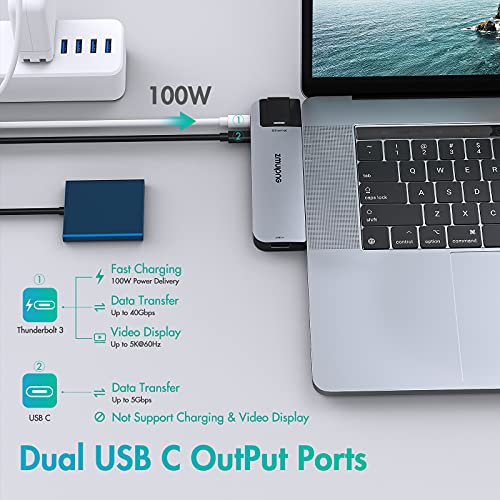 USB C Adapter for MacBook Pro, MacBook Air Adapter Multiport Accessories, 8 IN 2 Mac USB Adaptor with 4K HDMI,Ethernet,2 USB,SD/TF, PD USBC Hub Dongle for MacBook Pro Air 2020/2019/2018 16" 15" 13" - Image 7