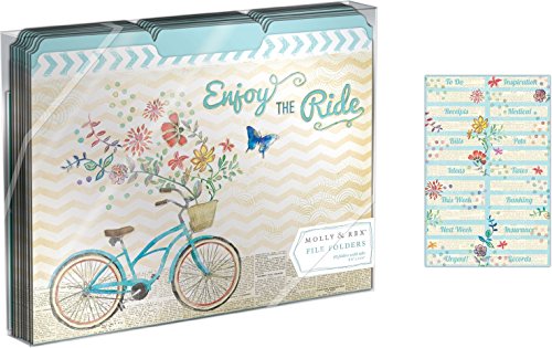 Molly & rex enjoy the ride bicycle file folders - s…