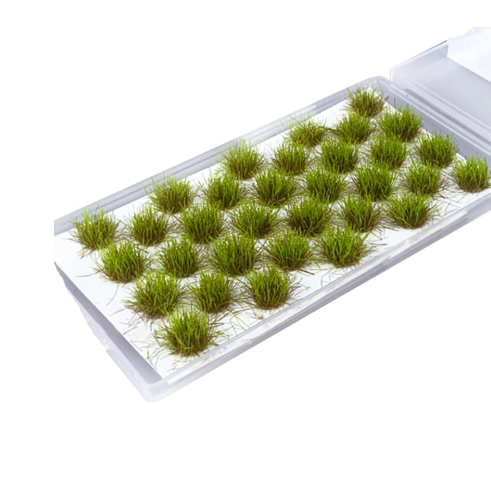 RXKFIGX 32 PCS Grass Tufts Plants Model, Mini Tufts Terrain Model Grass Static Grass Kit Resin Static Scenery Model For DIY Train Train Landscape Artificial Grass Miniature Grass Deco