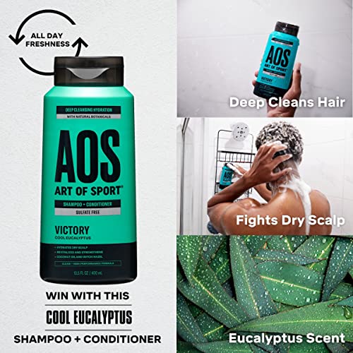 Art of Sport Total Routine Kit Gift Set for Gym, Shower, College 7pc Men's Body Care Set