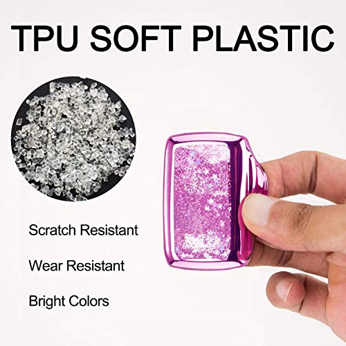 YIJINSHENG TPU Car Key Soft Plating Protection Shell Case Cover for Land Rover Jaguar Evoque,Velar,Sport,Discovery 5-Button Smart Key Remote Fob Shell Key Chains (Silver) - Thumbnail 6