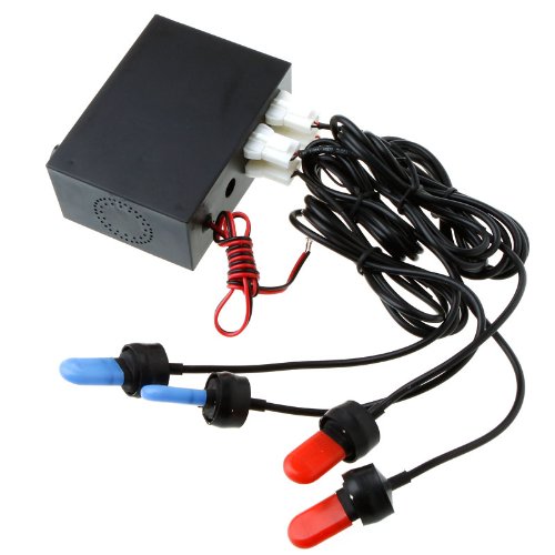 Kingzer DC 12V 4 led Car Decorative Flash Strobe Headlight Light Bulb White