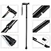 Saymeto Folding Cane, Lightweight Walking Cane for Men & Women & Ladies, Adjustable Walking Stick Mobility Aid, Comfortable Handles, Black (33-37