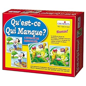 StonKraft Whats Missing (French) | Language Independent | Preschool Learning Toys | Educational Toys | Learning Games | Matching Games for Kids & Toddlers