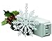 Xodus Innovations 1225LS Snowflake Metal Ornaments with On/Off Touch Control Ornament for Christmas Tree Lights, 7.5 inches White,
