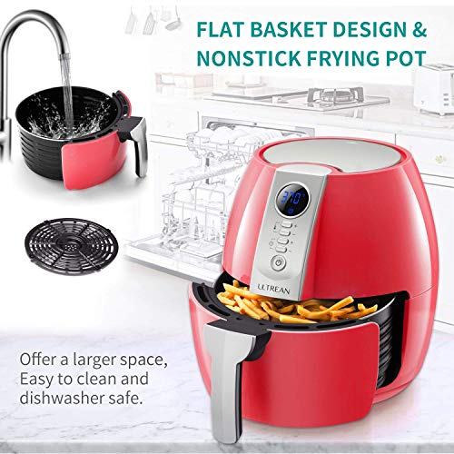 Ultrean Air Fryer, 4.2 Quart (4 Liter) Electric Hot Air Fryers Oven