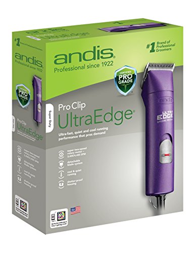 Andis ProClip AGC2 UltraEdge Universal Supper 2-Speed Professional Grade Pet, Dog & Animal Detachable Blade Powerful Clipper - 3,400/4,400 Strokes Per Minute, Runs Ultra Quiet and Operates Very Smooth - UltraEdge Size #10 Blade & Maintenance Card Included