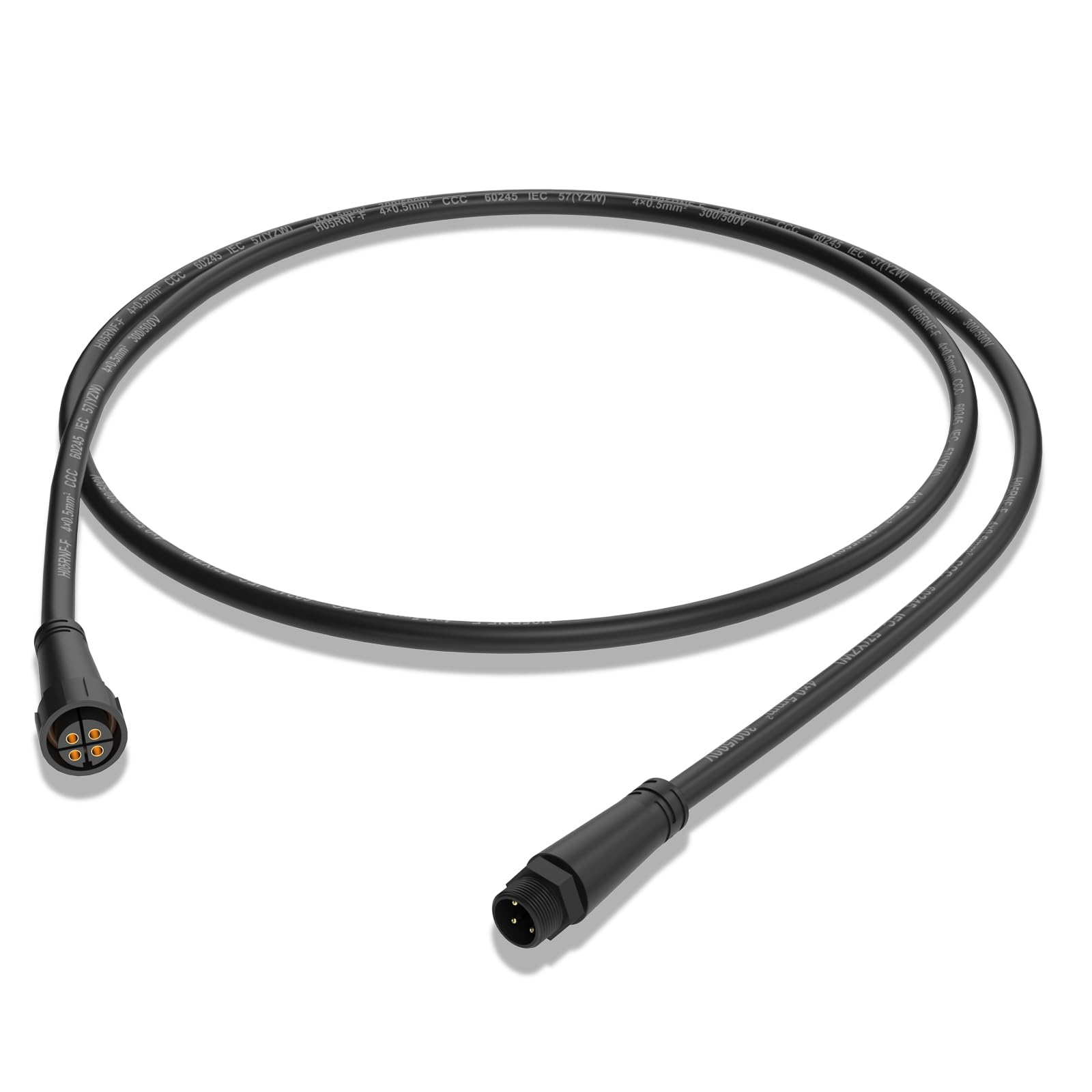 AGLEX 6.6FT Waterproof Extension Cable 4 Pin for M Series LED Grow Light (M12)