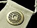 1769-1860 Authentic Japanese Cast Bronze Antique Coin in Pouch - SHOGUNATE 4 Mon 11 Waves - SHOGUN WARRIOR COIN FROM JAPAN