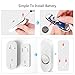 Wireless Door Chime, BITIWEND Door Alarm Sensor Door Open Window Alarm with 58 Chimes 5 Volume Level 600ft Range LED Indicator for Office/Home/Store When Entering