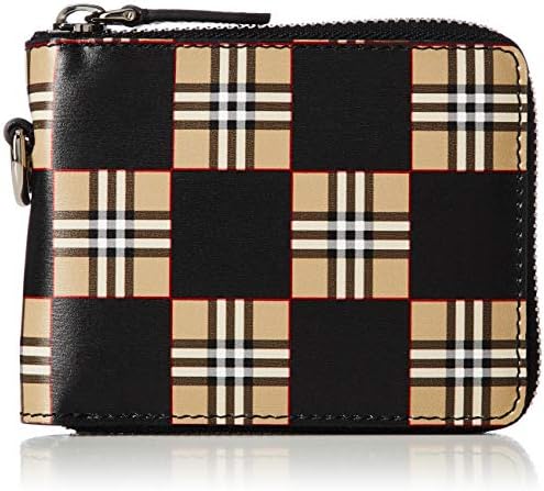 販売実績no 1 バーバリー 二つ折り財布 Daniels メンズ Beige Archive Black 並行輸入品