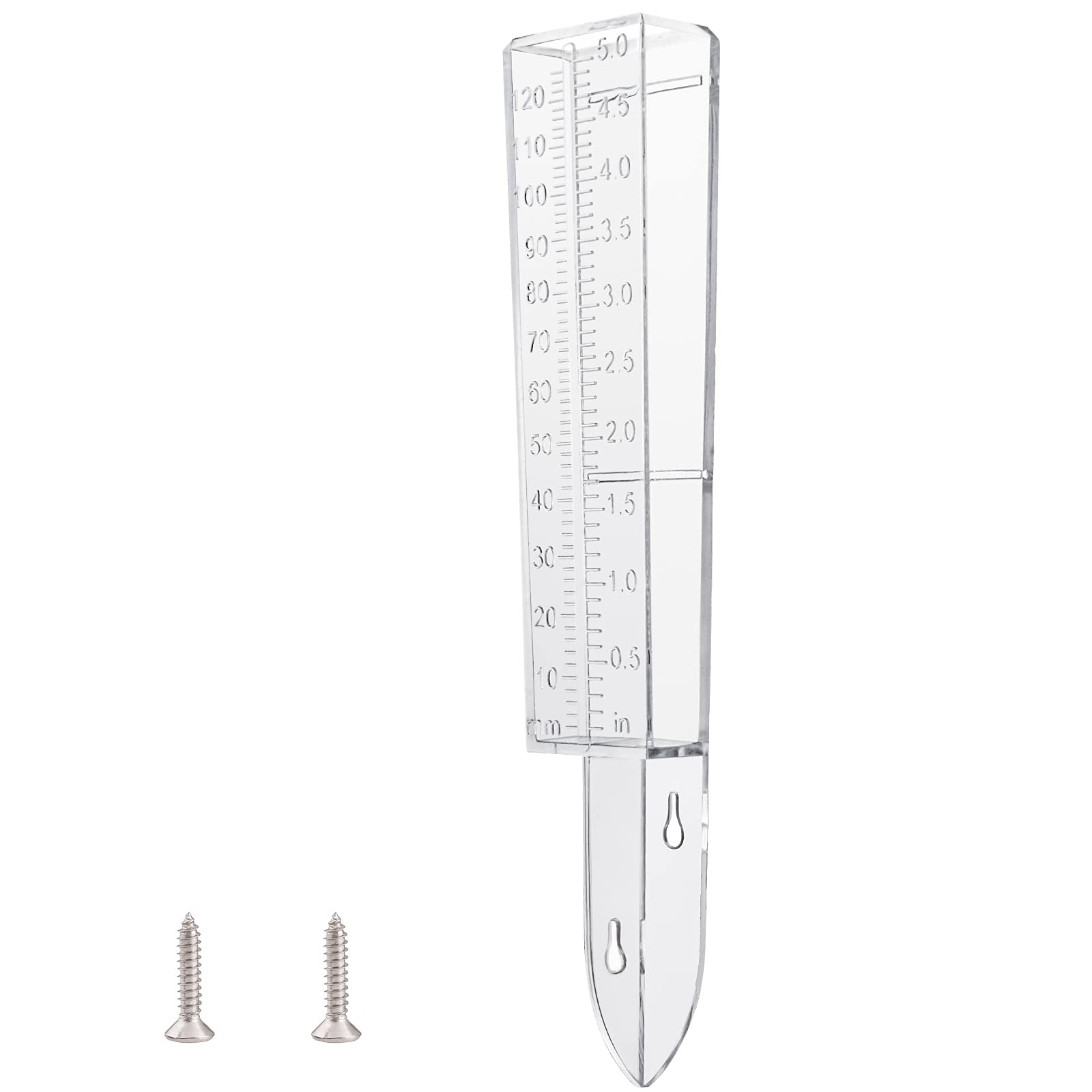 WANDIC Rain Gauge, 1 Piece Plastic Rain Gauge With Screws Rainfall Measuring Tube For Garden Outdoor Yard Rainfall Measurement