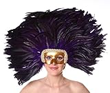 Zucker Feather (TM) - Feather Headdress Mask-Dyed - Regal