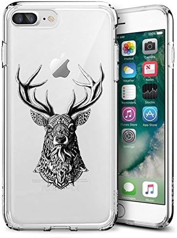 iPhone 7 Plus 8 Plus Case,iPhone 7 Plus 8 Plus Case for Women, YC Hongda Elk Pattern Clear Design for impact ，cases and accesories for iPhone 7 Plus 8 Plus
