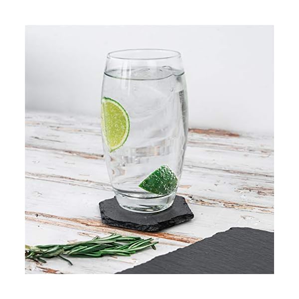 Argon-Tableware-Tondo-WaterJuice-Hiball-Glasses-Gift-Box-Of-6-Glasses-510ml-18oz 6x 510ml Hiball Glasses - 'Tondo' Range - Modern Highball Cocktail Juice Water Tall Drinking Tumblers - Dishwasher Safe…