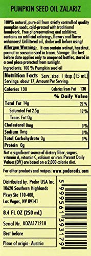 PÖDÖR Premium Zalariz Pumpkin Seed Oil - 8.4 fl. Oz. - Cold-Pressed, 100% Natural, Unrefined and Unfiltered, Vegan… - Image 5