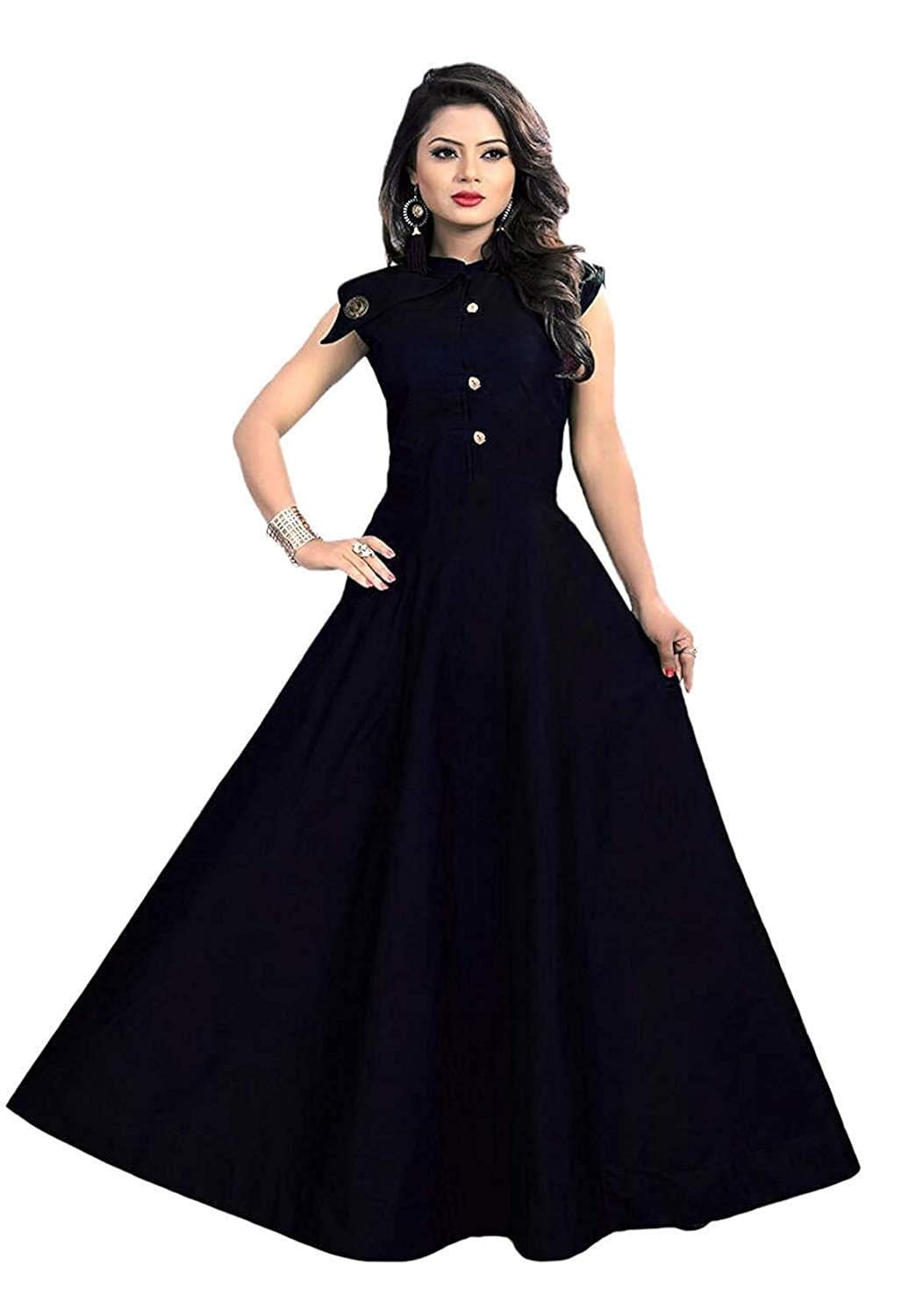 alazra creation fashion women's tafeta satin anarkali style gown