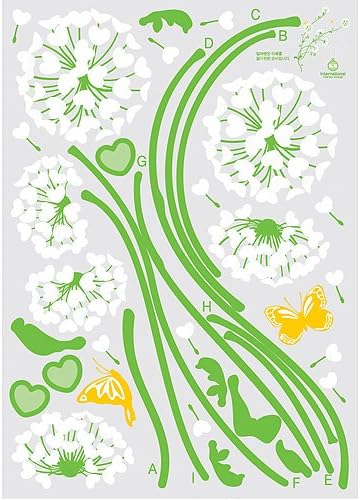 Easy Instant Decoration Wall Sticker Decal - Lovely Flowers in the Wind