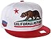 California Republic Flat Bill Vintage Style Snapback Hat Cap