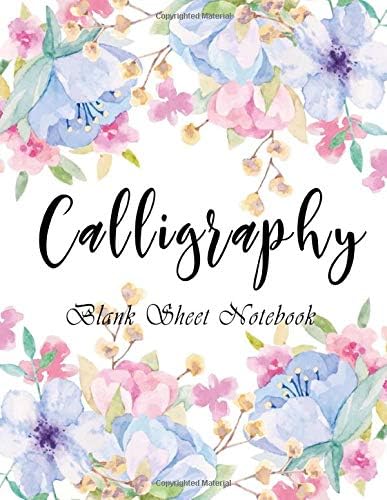Calligraphy Blank Sheet Notebook: Hand Lettering Practice Journal, Slanted(55 degrees) Calligraphy Practice Paper for Beginner and Artist