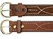 Bianchi B9 Fancy Stitched Belt Tan Brass Buckle