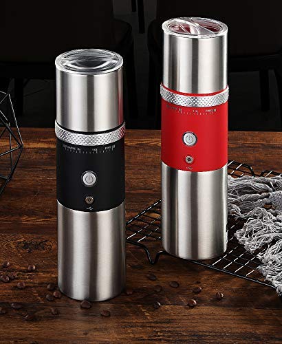 Elektrische Kaffeemühle mit Mahlwerk, tragbar, wiederaufladbar, für Bohnen – Bild 3