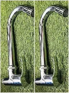 Sink Cock tap Bathroom tap Brass Chrome Finished Kitchen Sink Cock with 360 Degree Swivel Spout | Kitchen Sink Tap | Kitchen Faucet | Tap for Kitchen Sink (Dolphin)