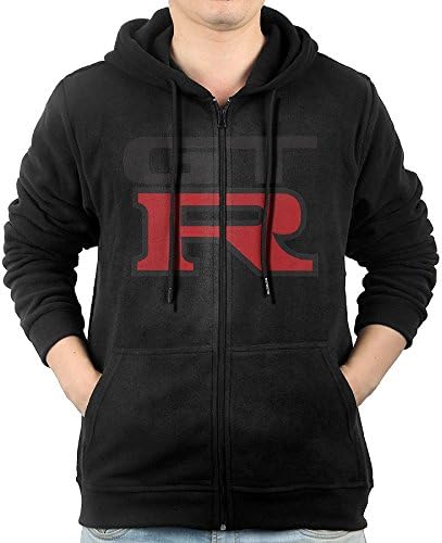 LAOSHIH Mens GTR Casual Fashion Active Hoodie Zip-Up Large