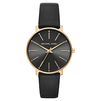 Michael Kors Damen Analog Quarz Uhr mit Leder Armband MK2747