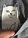 Cinyifan Womens Middle Finger Cat Pocket Short Sleeve Casual T Shirt Crop Tops Tee Grey Medium