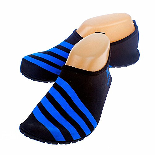 Cevinee™ (Update Version) Slip-on Water Shoes, Anti-slip Aqua Socks, Breathable Beach Swim Surf Yoga Outdoor Soft Shoes - Blue Stripe XXL - Thumbnail 7
