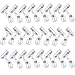Outus Plastic Rotatable Sign Clips, 25 Pack, Clear, 8 cm Wide, Business Sign Holder
