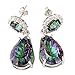 Aurora Tears Women Multicolored Rainbow Topaz Gemstone CZ Earrings Drop DE0008M