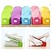 Harmony Life 5 pcs Shoes Slotz Organizer Plastic Space-Saving Shoes Display Storage Rack (Brown)