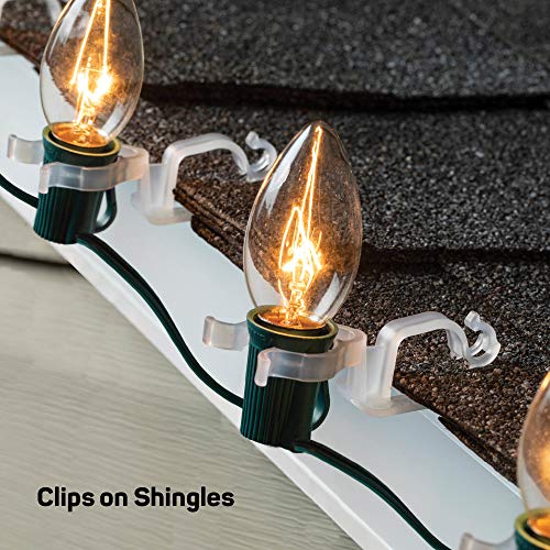 SEWANTA Holiday Light Clips [Set of 50] Christmas Light Clips for