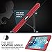 MoKo Case Fit iPad Mini 4 - Silicone + Black Hard Polycarbonate Protector Cover Case with Foldable Stand & Built-in Screen Protector/Bumpers Fit Apple iPad Mini 4 2015 Tablet, RED